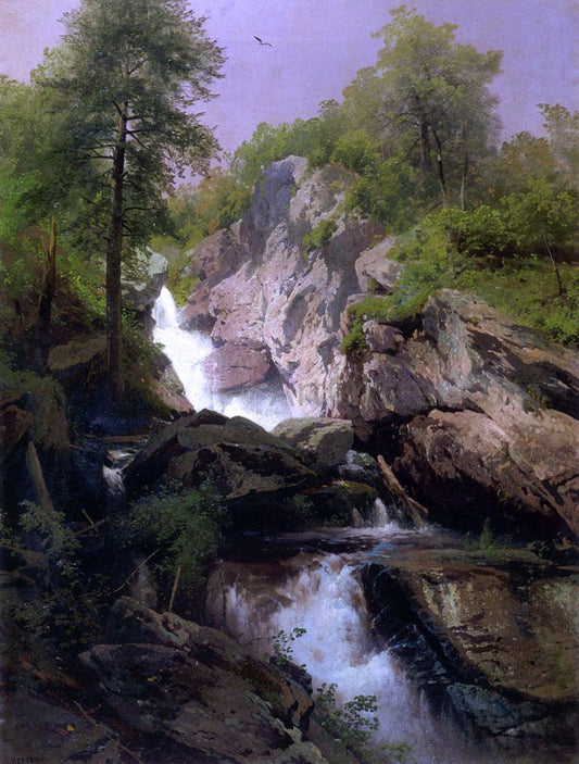  Herman Herzog Waterfall - Canvas Print