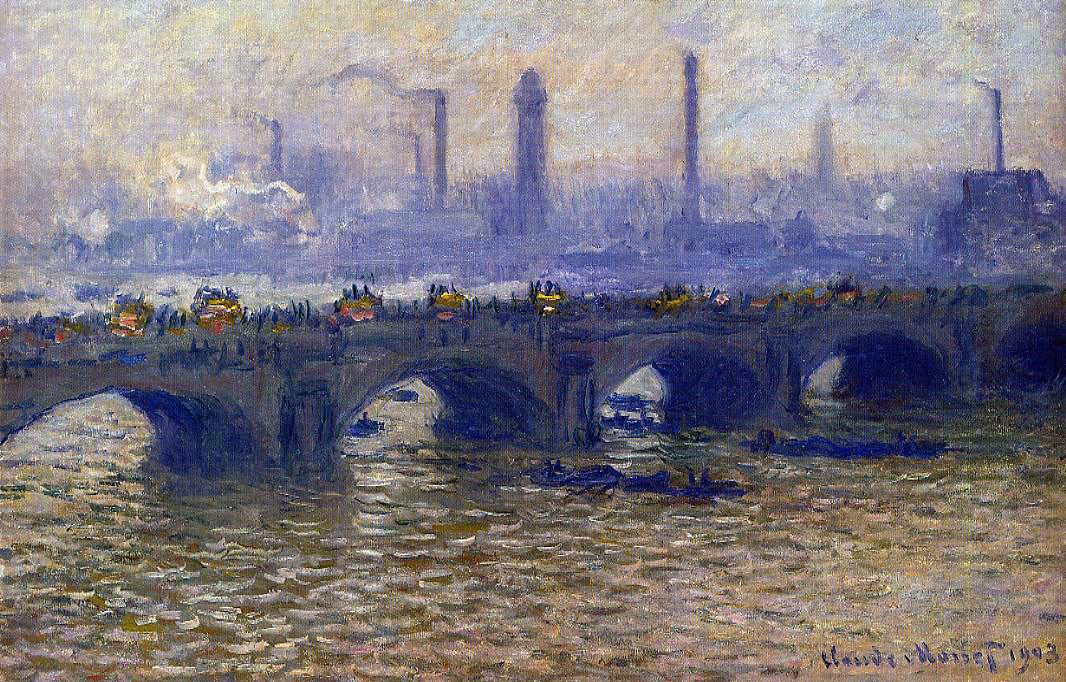  Claude Oscar Monet Waterloo Bridge, Grey Weather - Canvas Print