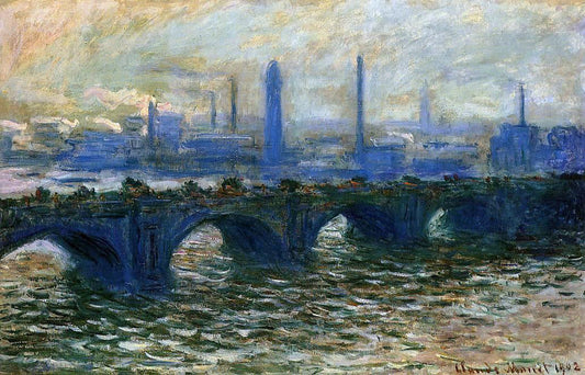  Claude Oscar Monet Waterloo Bridge, Misty Morning - Canvas Print