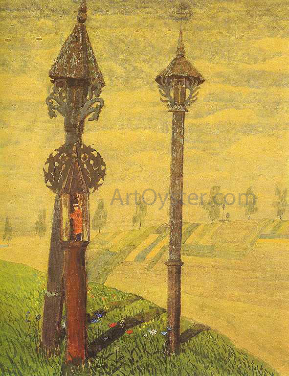  Mikalojus Ciurlionis Wayside Crosses of Zemaitija - Canvas Print