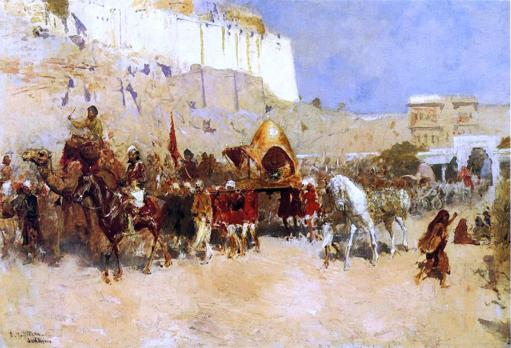  Edwin Lord Weeks Wedding Procession, Jodhpur - Canvas Print