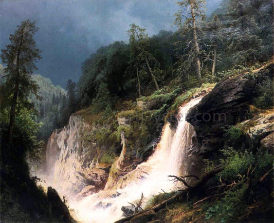  Herman Herzog Western Waterfall - Canvas Print