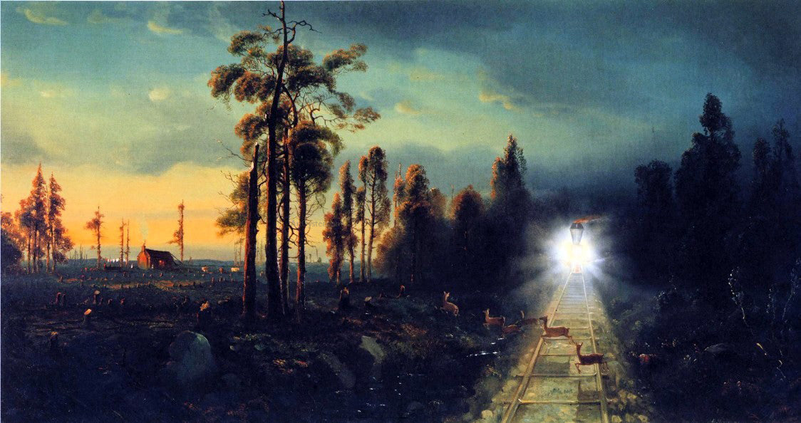  Andrew W Melrose Westward the Star of Empire Takes its Way: Near Council Bluffs, Iowa - Canvas Print