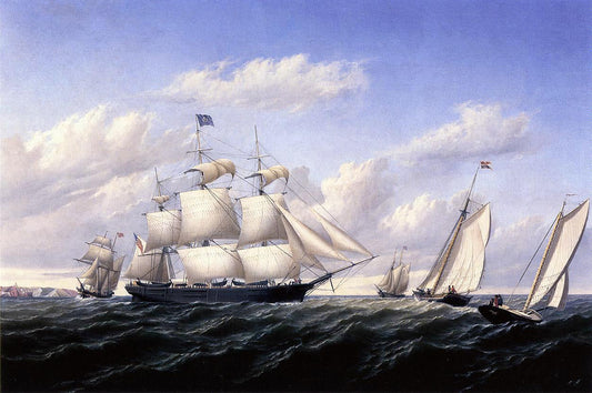  William Bradford Whaleship 'Speedwell of Fairhaven, Outward Bound off Gay Head - Canvas Print