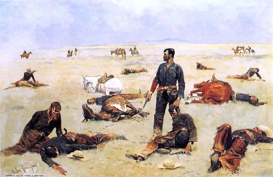  Frederic Remington What an Unbranded Cos Has Cost - Canvas Print