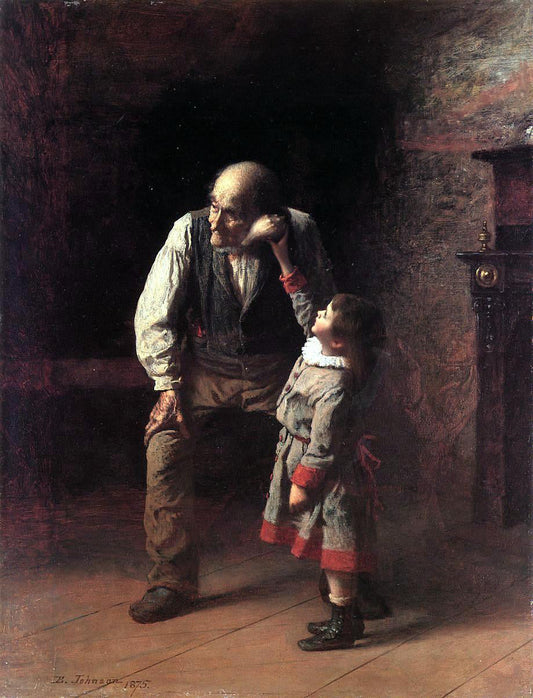  Eastman Johnson What the Shell Says - Canvas Print