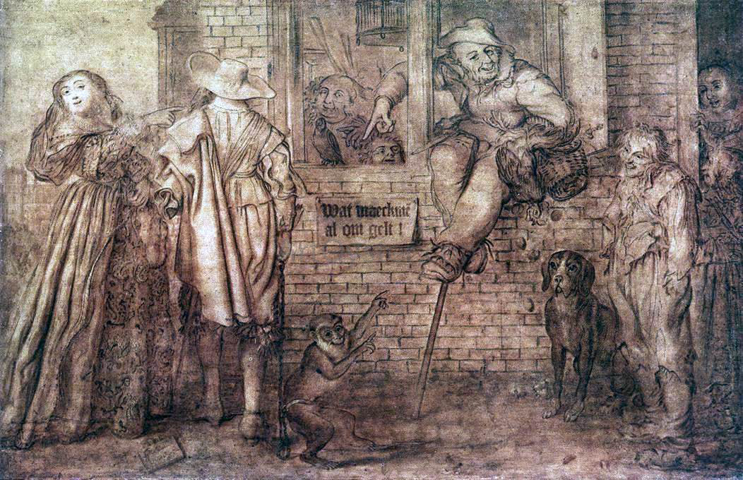  Adriaen Pietersz Van de Venne What Won't People Do for Money! - Canvas Print