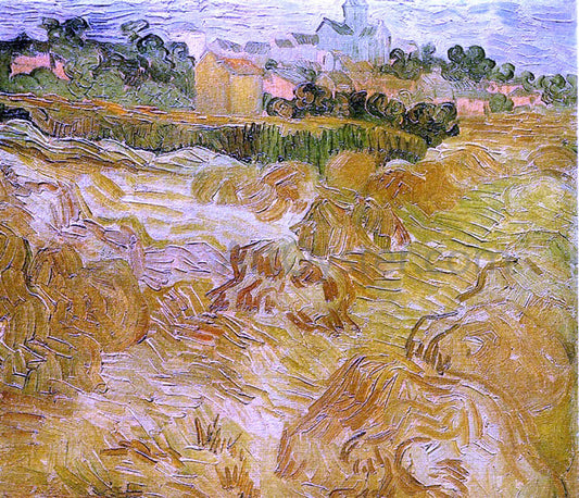  Vincent Van Gogh Wheat Fields with Auvers in the Background - Canvas Print