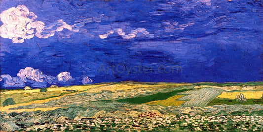  Vincent Van Gogh Wheatfields Under a Clouded Sky - Canvas Print