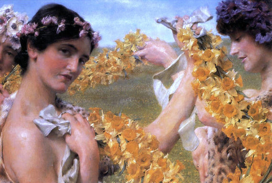  Sir Lawrence Alma-Tadema When Flowers Return - Canvas Print