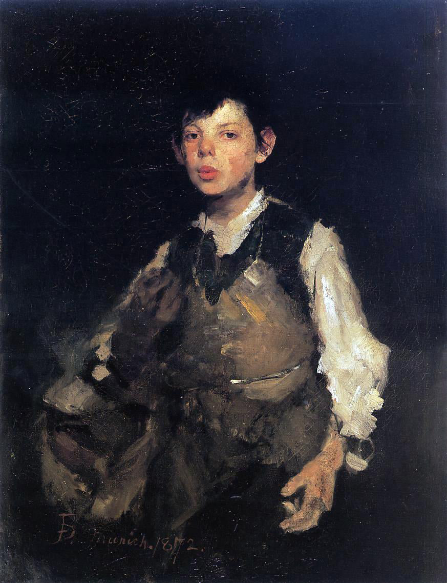  Frank Duveneck Whistling Boy - Canvas Print