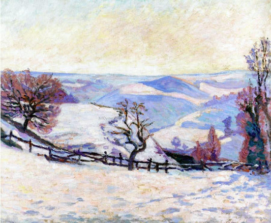  Armand Guillaumin White Frost at Puy Barriou - Canvas Print