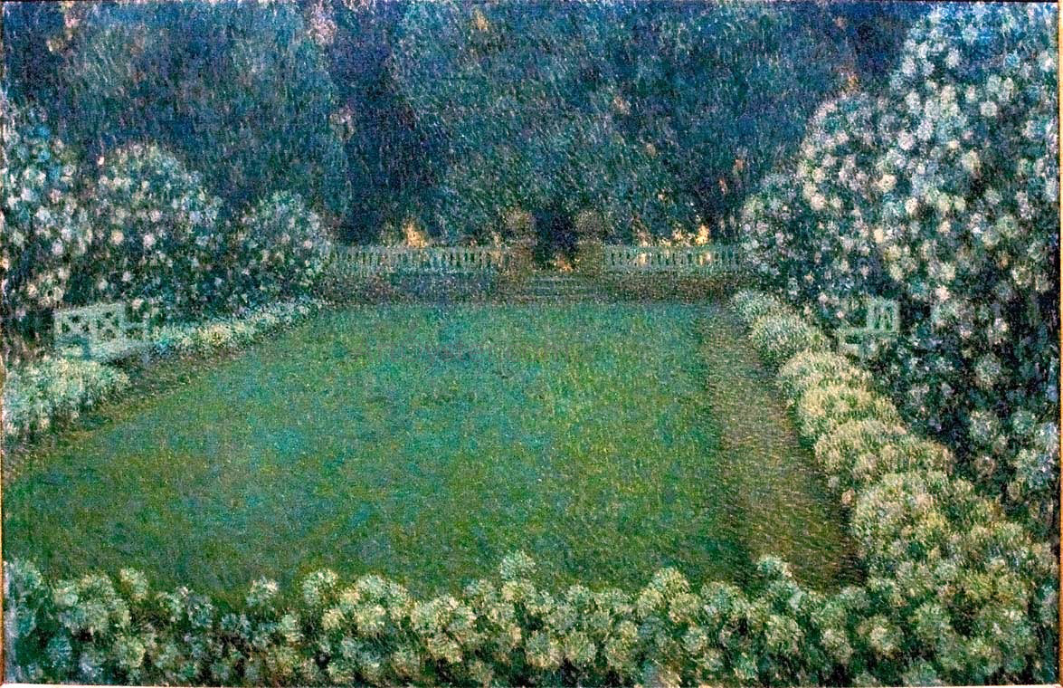  Henri Le Sidaner White Garden in Twilight - Canvas Print