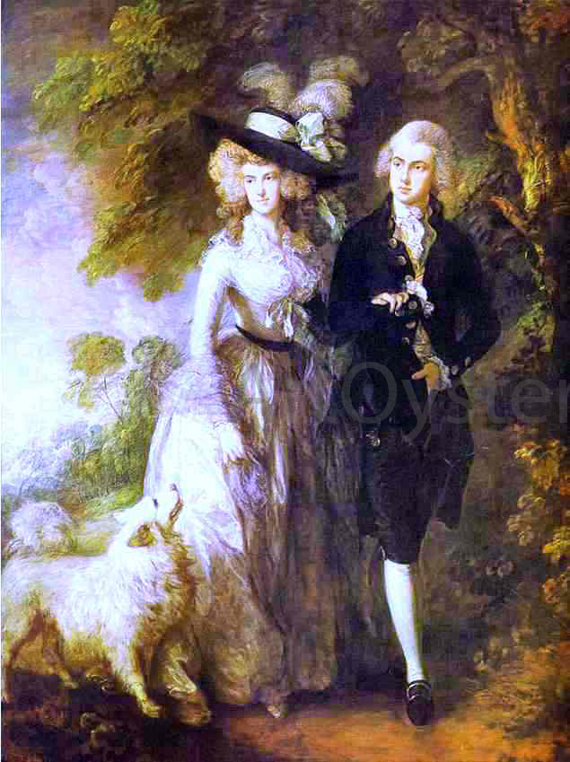  Thomas Gainsborough William Hallett and His Wife Elizabeth, Nee Stephen - Canvas Print