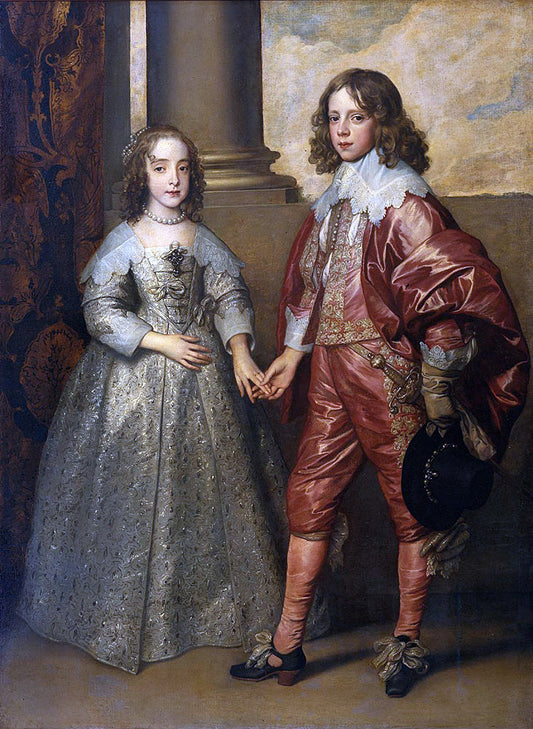  Sir Antony Van Dyck William II, Prince of Orange and Princess Henrietta Mary Stuart, daughter of Charles I of England - Canvas Print