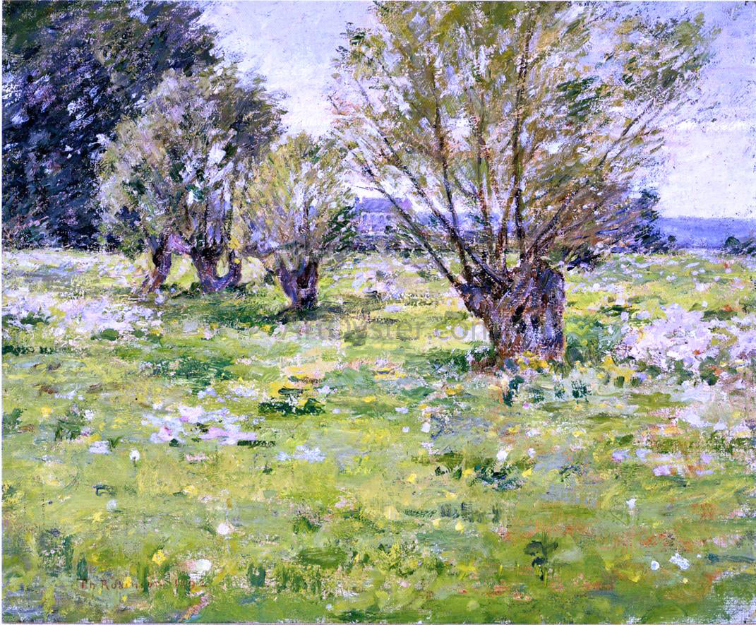  Theodore Robinson Willows and Wildflowers - Canvas Print