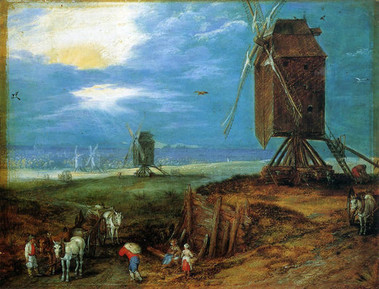  The Elder Jan Bruegel Windmills - Canvas Print