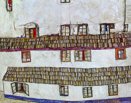  Egon Schiele Windows (also known as Facade of a House) - Canvas Print