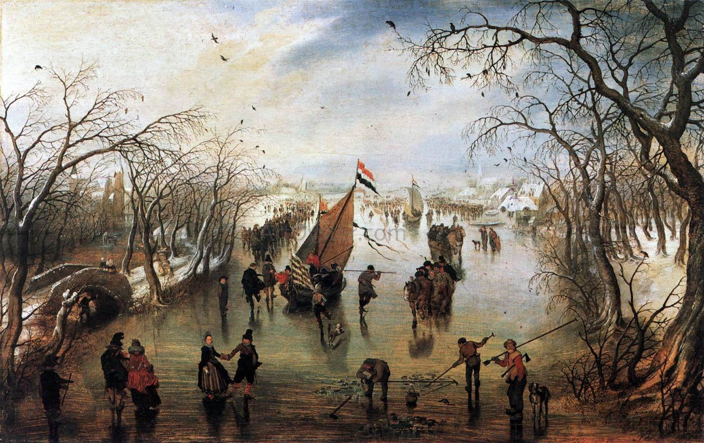  Adriaen Pietersz Van de Venne Winter - Canvas Print