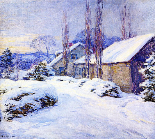  Willard Leroy Metcalf A Winter Afternoon - Canvas Print