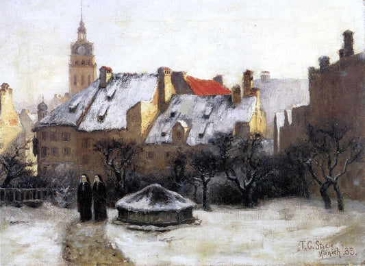  Theodore Clement Steele Winter Afternoon - Old Munich - Canvas Print