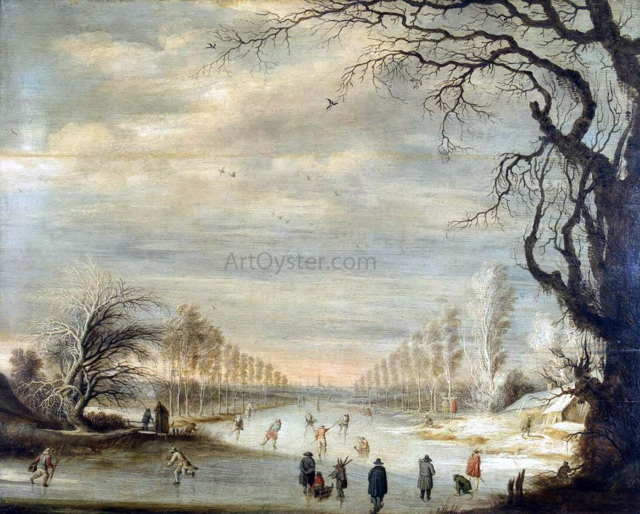  Gijsbrecht Leytens Winter Landscape - Canvas Print