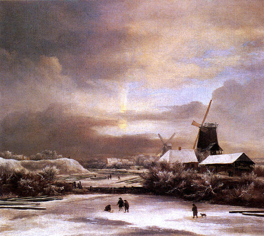 Jacob Van Ruisdael Winter Landscape - Canvas Print