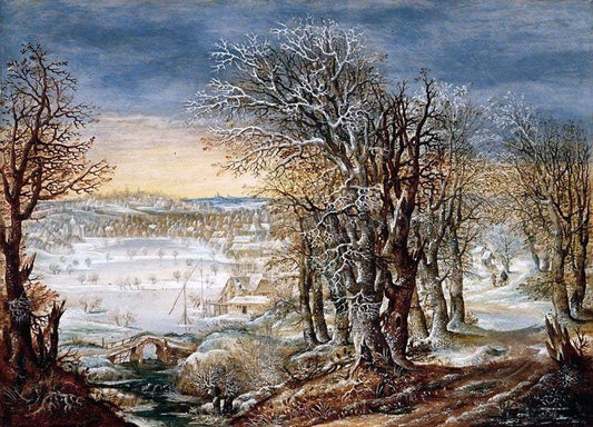  Denis Van Alsloot Winter Landscape in the Foret de Soignes, with the Flight Into Egypt - Canvas Print