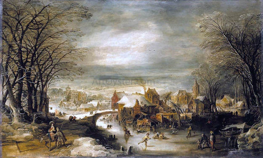  Joos De Momper Winter Landscape with the Flight into Egypt - Canvas Print