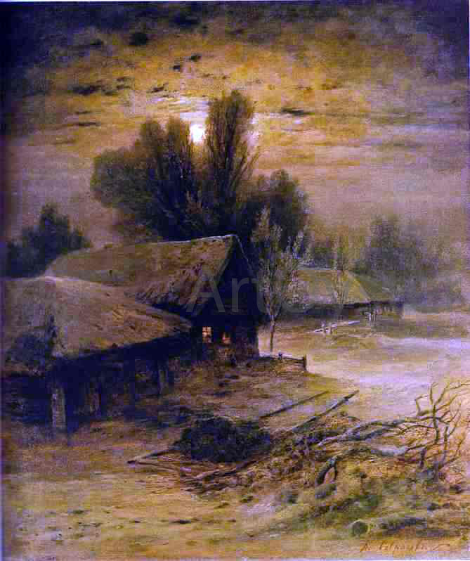  Alexei Kondratevich Savrasov Winter Night - Canvas Print