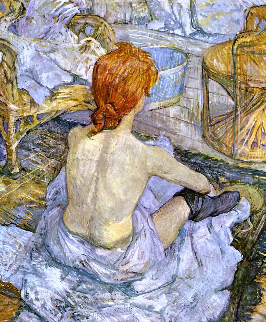  Henri De Toulouse-Lautrec A Woman at Her Toilette - Canvas Print