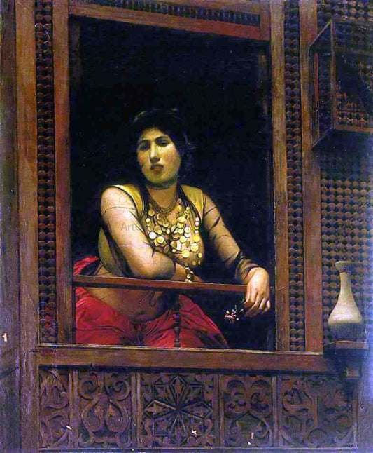  Jean-Leon Gerome Woman at Her Window - Canvas Print