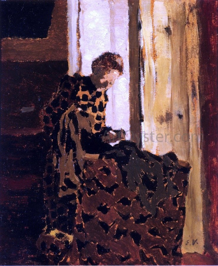  Edouard Vuillard Woman Brushing a Garment - Canvas Print