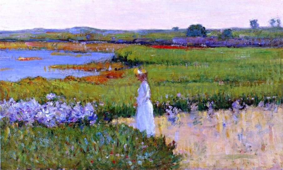  Theodore Wendel Woman by the Sea, Cape Ann, Massachusetts - Canvas Print