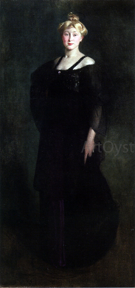  John White Alexander Woman in Black (also known as Portrait of Mrs. Paul Bartlett) - Canvas Print