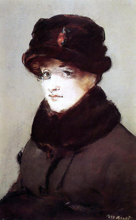  Edouard Manet Woman in Furs, Portrait of Mery Laurent - Canvas Print