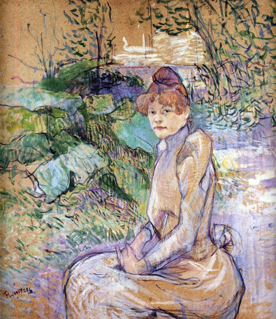  Henri De Toulouse-Lautrec Woman in Monsieur Forest's Garden - Canvas Print