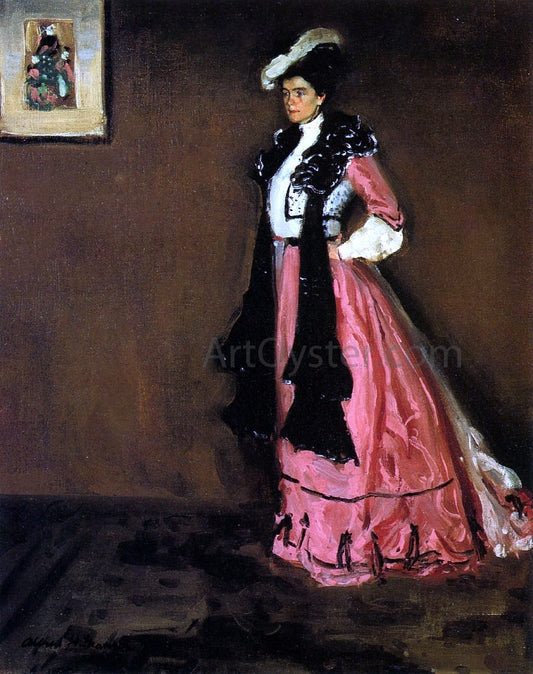  Alfred Henry Maurer Woman in Pink: Portrait of Roselle Fitzpatrick - Canvas Print