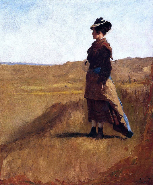  Eastman Johnson Woman on a Hill - Canvas Print