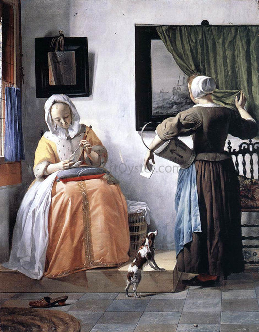  Gabriel Metsu Woman Reading a Letter - Canvas Print