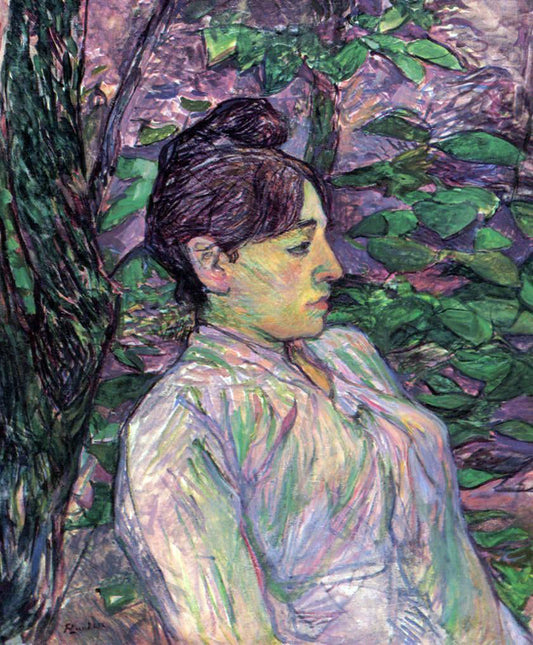  Henri De Toulouse-Lautrec Woman Seated in a Garden - Canvas Print