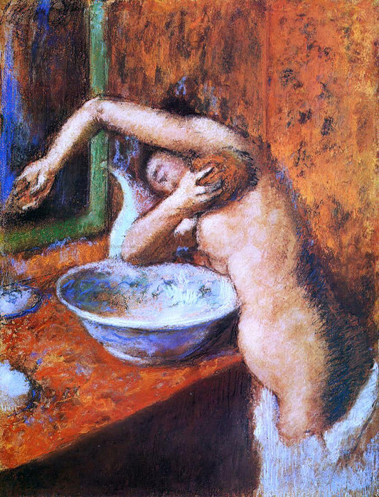  Edgar Degas Woman Washing Herself - Canvas Print