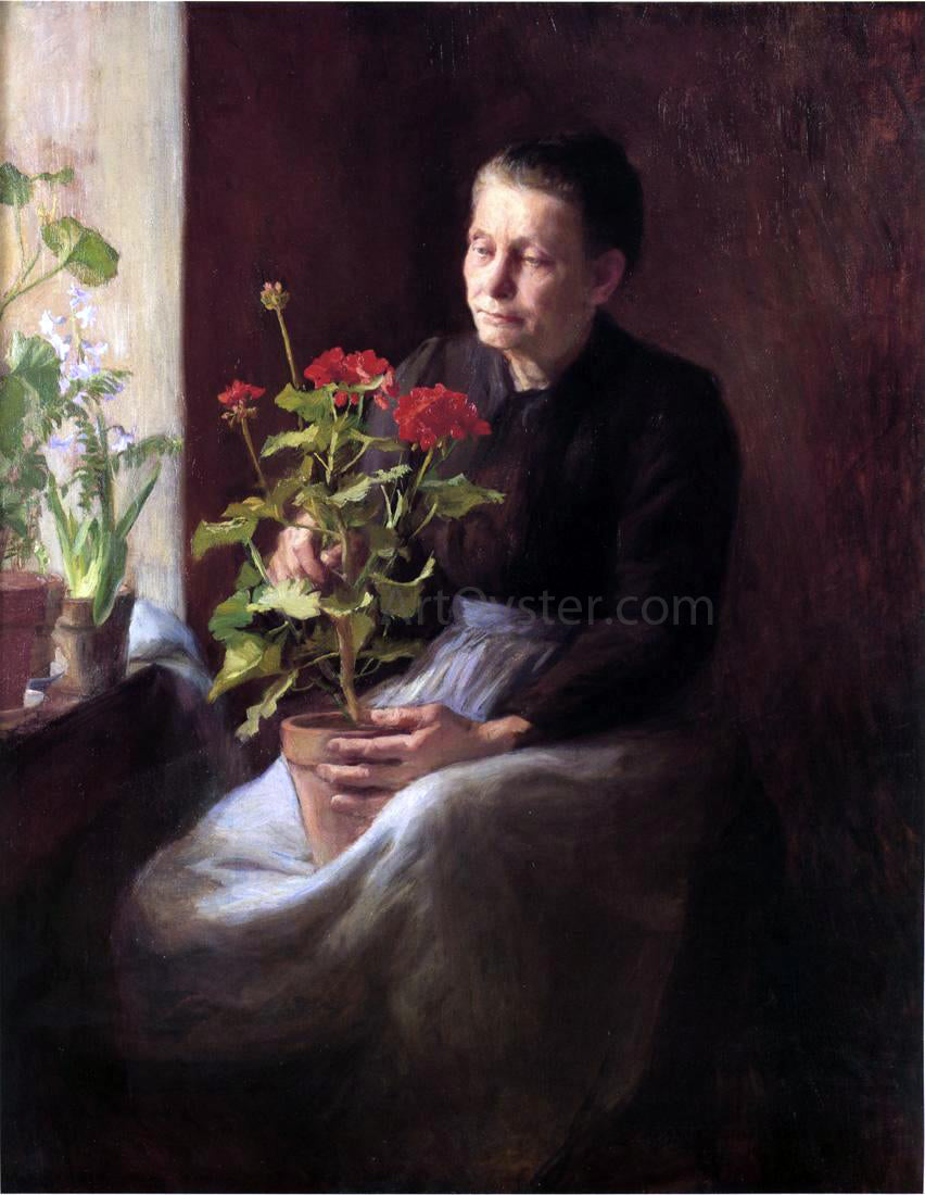  Caroline Lord Woman with a Geranium - Canvas Print