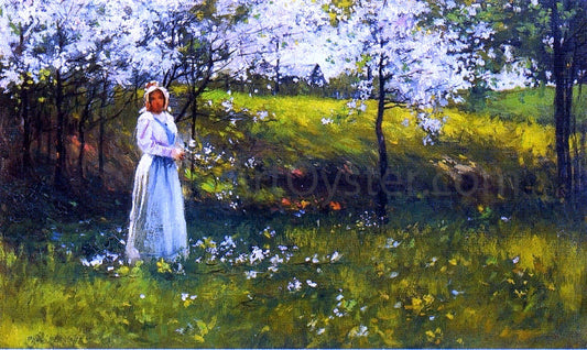  Paul Cornoyer Woman with Apple Blossoms - Canvas Print