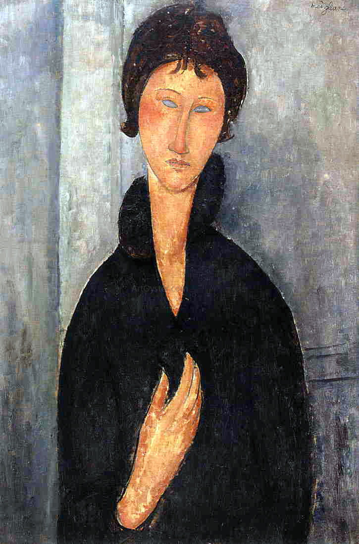  Amedeo Modigliani Woman with Blue Eyes - Canvas Print