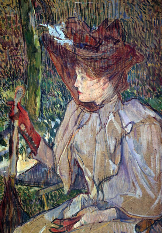  Henri De Toulouse-Lautrec Woman with Gloves (also known as Honorine Platzer) - Canvas Print