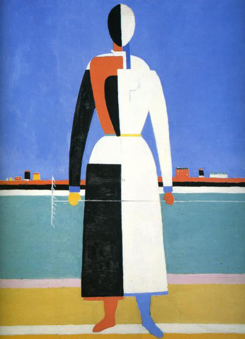  Kazimir Malevich Woman with Rake - Canvas Print