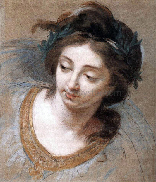  Elisabeth Louise Vigee-Le Brun Woman's Head - Canvas Print