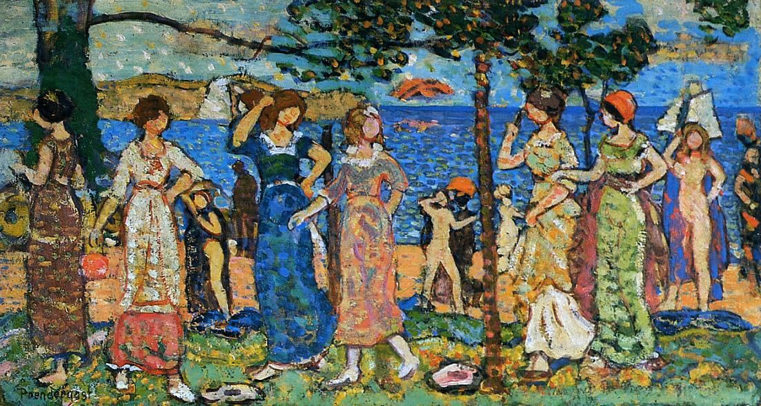  Maurice Prendergast Women at Seashore - Canvas Print