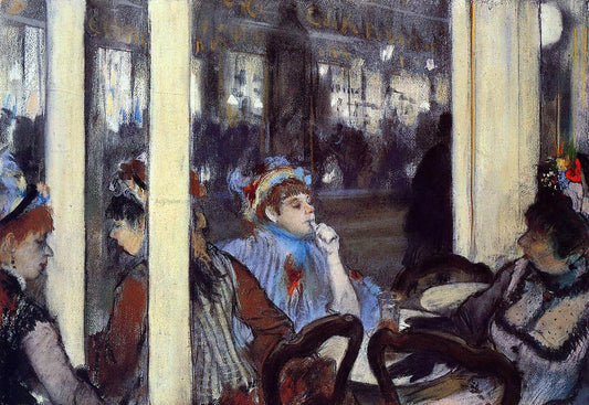 Edgar Degas Women on a Cafe Terrace in the Evening - Canvas Print